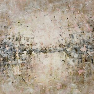 In A Moment 20x20 Encaustic on cradled wood panel