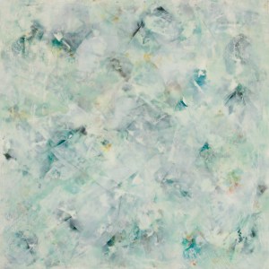 Dreaming Blue - Encaustic On Cradled Wood 16x16x2